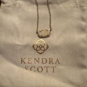 Kendra Scott Gold and White Elisa Necklace